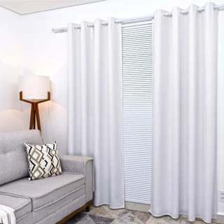 Cortina Lana Oxford 3,00 X 2,50 Para Sala/Quarto/Escritório