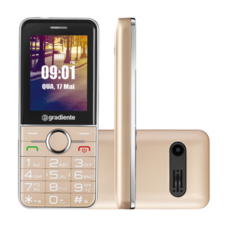 Celular Gradiente Vibe 205D Dual Chip Mp3, Rádio FM, Câmera Traseira