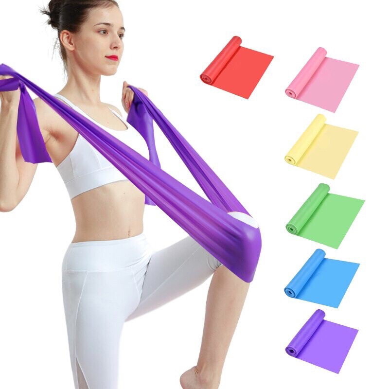 Faixa Elástica Fisioterapia Academia Para Exercícios Multifuncionais 1,5 M Espessura 0.35MM