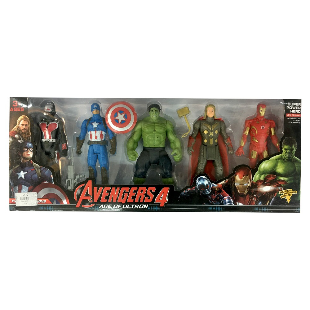Kit Bonecos Super Heróis Avengers Marvel 5 Figuras de Ação 15 cm Articuláveis Herois Envio Imediato