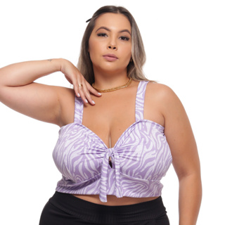 Kit 2 Tops Plus Size Reforçado Cropped Super Sustentação Xxg