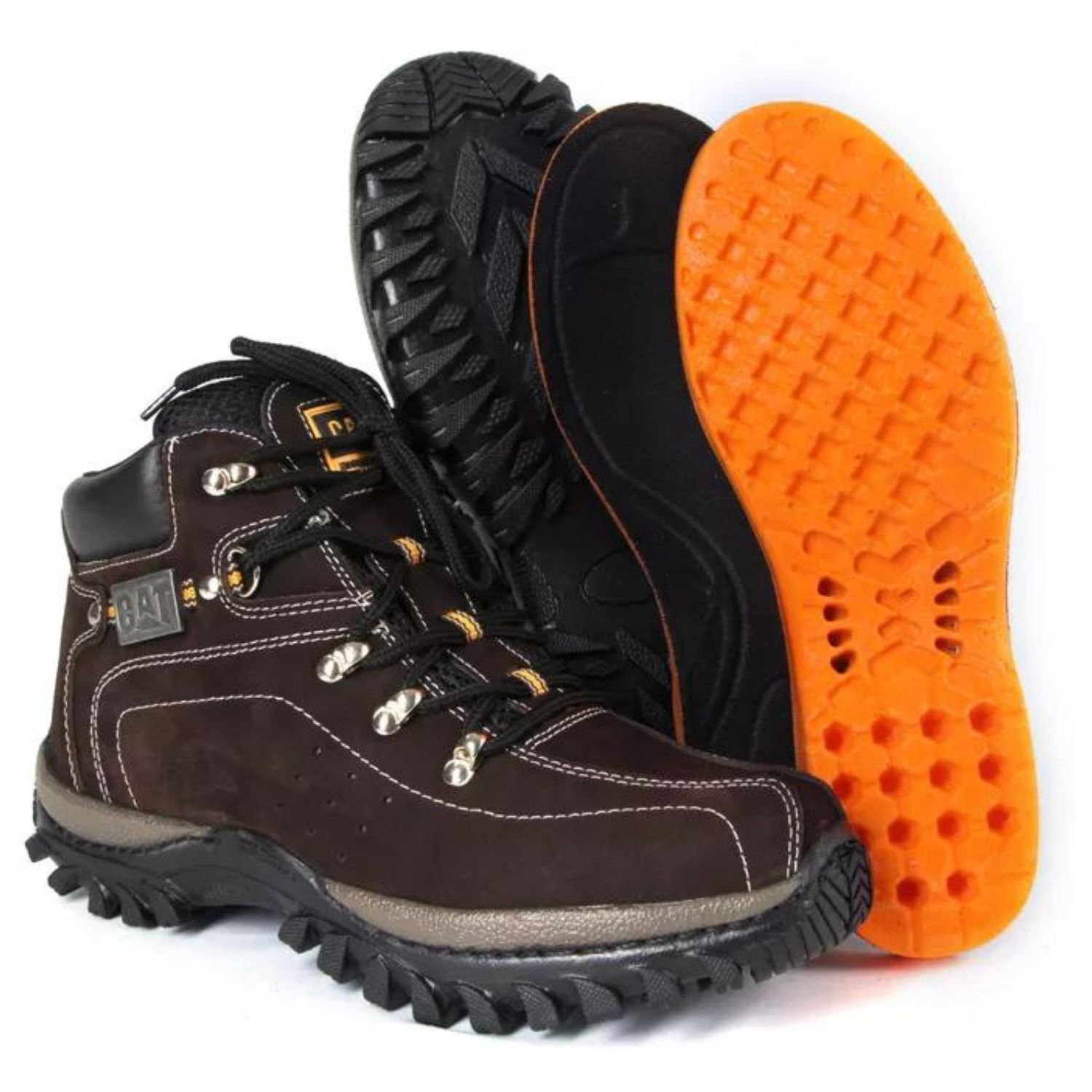 Bota Masculina Caterpillar em Couro Legítimo 2160 com Biqueira Costurada  Promoção