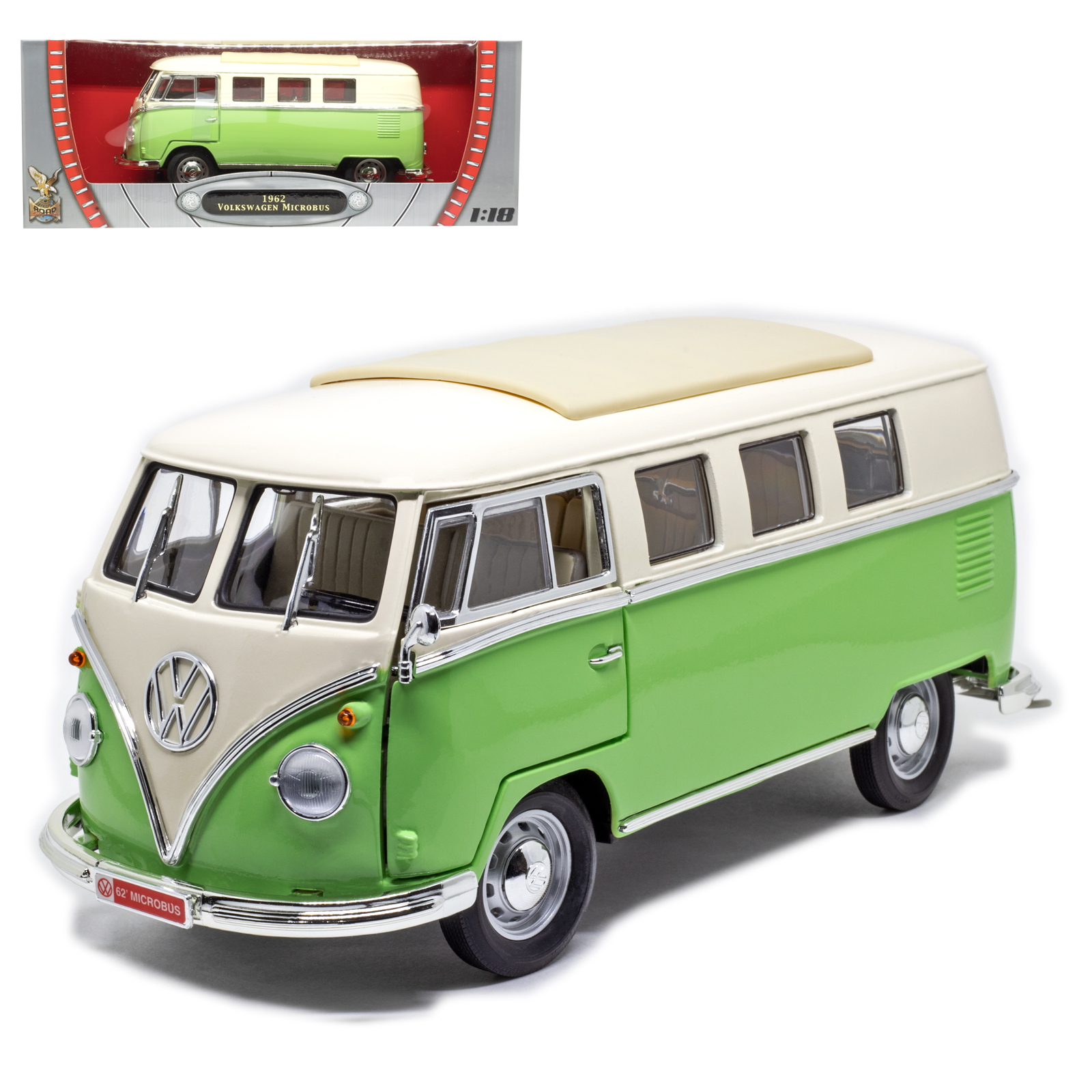 Miniatura Volkswagen Kombi Microbus 1962 1/18 Road Signature