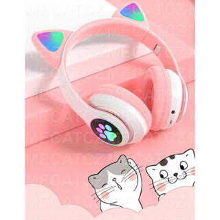 Fone Ouvido Bluetooth Gatinho Sem Fio Com Luz Led STN-28