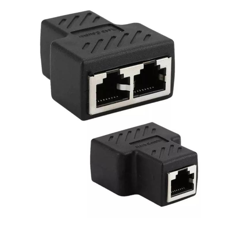 Adaptador duplicador para cabo de rede rj45 entradas femeas lotus