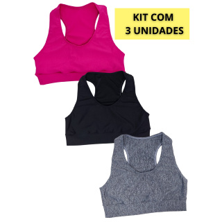 KIT 3 Tops nadador fitness treino dia a dia academia