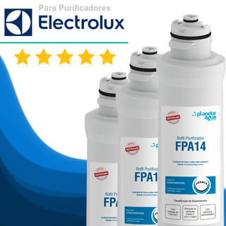 Kit 3 Refil Filtro Purificador De Água Electrolux Pe11b Pe11x Pc41b Pc41x Ph41b Ph41x Premium