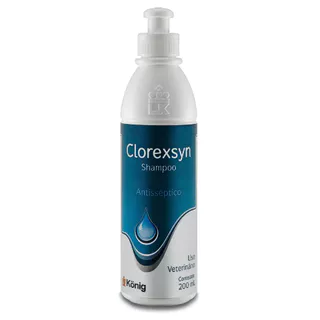 Shampoo Clorexsyn 200ml para Cães Gatos König em Oferta na Shopee
