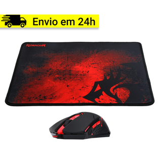 Kit Gamer Mouse + Mousepad Redragon Centrophorus M601-BA