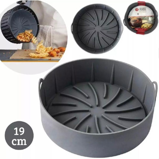 Forma De Silicone Cesto Fritadeira Airfryer Antiaderente Redonda