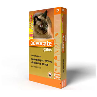 Advocate Antipulgas Combo 3 Pipetas 0,4ml Gatos de até 4kg