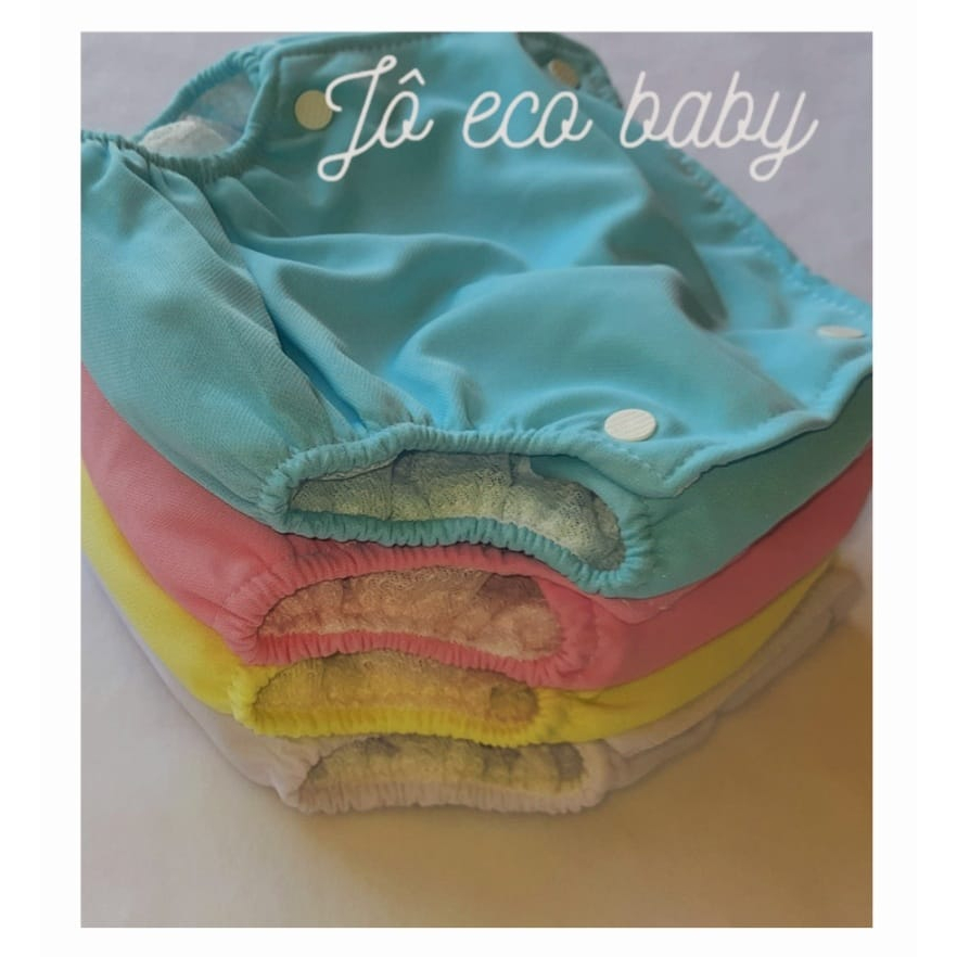 Kit 3 Calças Plasticas Fralda Ecológica Enxuta Reutilizável Bebê Infantil Lisas