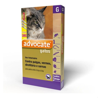 Advocate Antipulgas Combo 3 Pipetas 0,8ml Gatos de 4 a 8kg