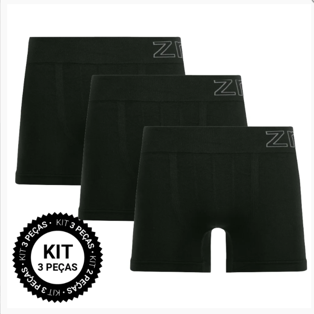 Kit 3 Cuecas Boxer Zee Rucci 0003 Em Poliamidamicrofibra Sem Costura Shopee Brasil 9538