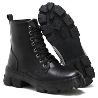Coturno Feminino Tendencia Da Moda Visual Militar Blogueiras 2023