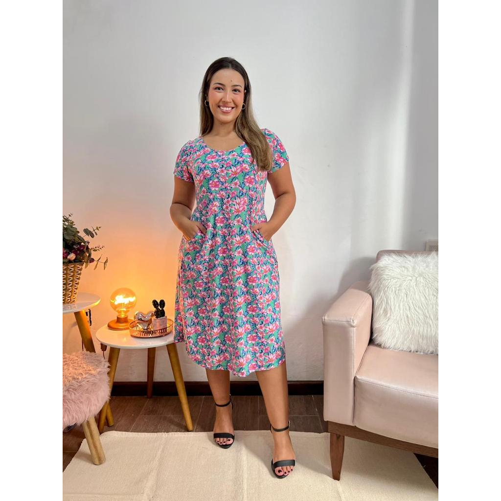 Vestido de best sale malha para senhora