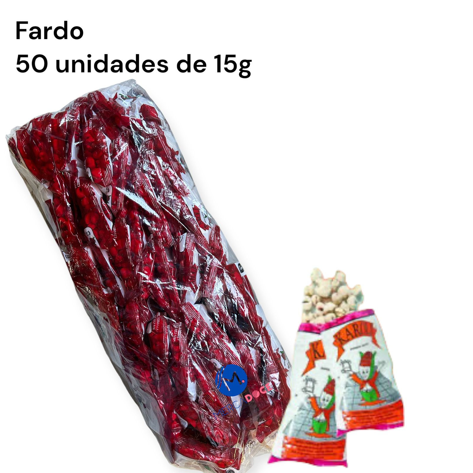 Fardo Pipoca Doce Karoli 50 Unidades de 15g | Shopee Brasil