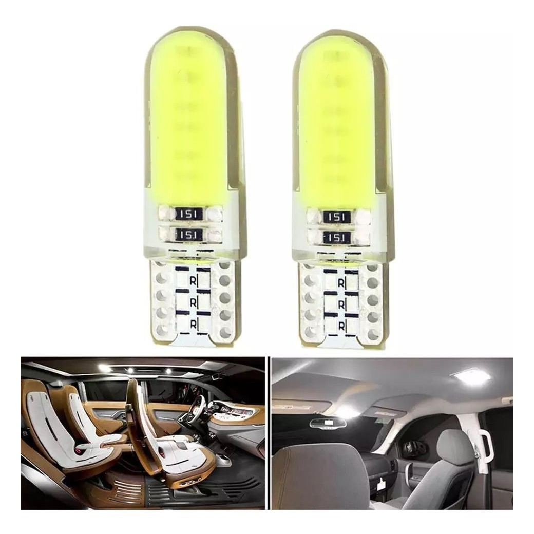 Par Lâmpada Pingo T10 24V Canceller Silicone Cambus Branco 6000k