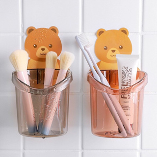 Suporte para Banheiro Urso adesivo Copo Escova de dente Porta Lápis