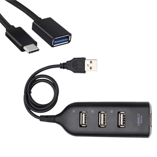 Mobilador Hub Usb 4 Portas + Otg Usb C Adaptador De Teclado Mouse Para Celular em Oferta na Shopee