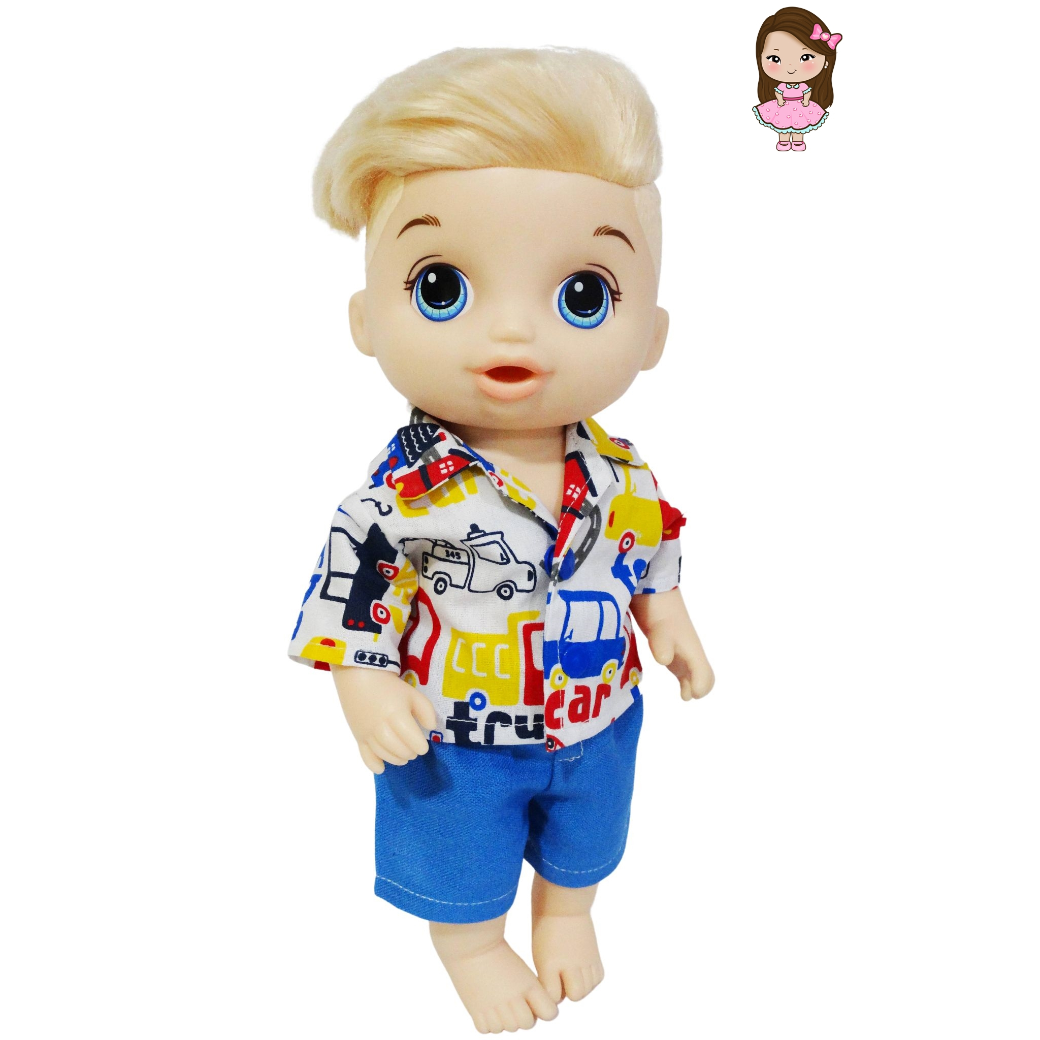 Roupa para best sale baby alive menino