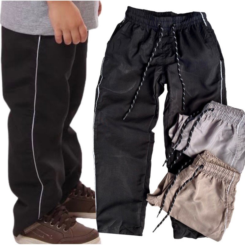 Calça Tactel Infantil Menino Com Cordão de Amarração | Shopee Brasil