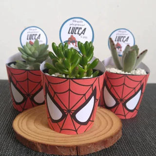 Rótulos Suculentas com Tag - Homem Aranha