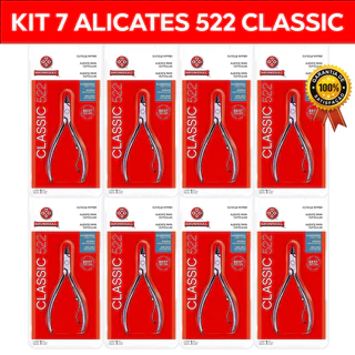 Kit 8 Alicate 522 Mundial Cutícula Unha para Manicure