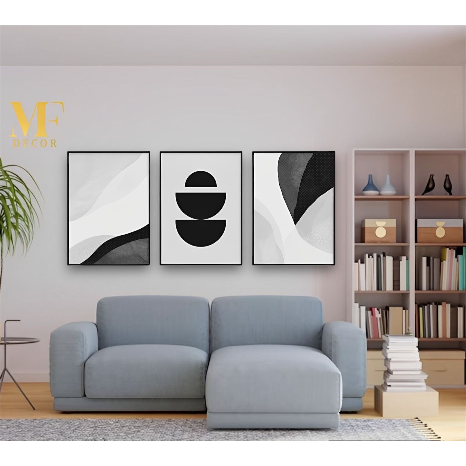 Quadro Decorativo 40x60 Desenhos Minimalista Moderno Preto e Branco ...