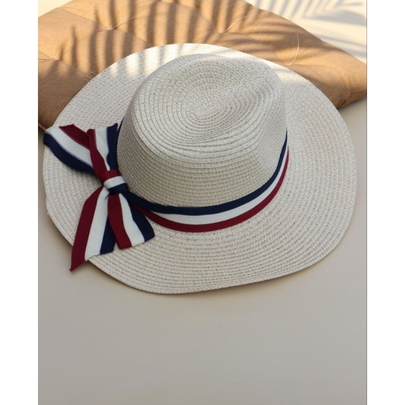 Chapéu Fedora Areia de Fibra Faixa Paris