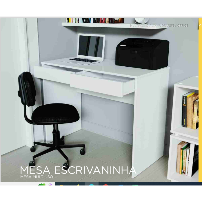 Mesa para computador Compacta MESA-ESCRIV mesa com gaveta, mesa pequena para quarto, bancada de estudos mini,