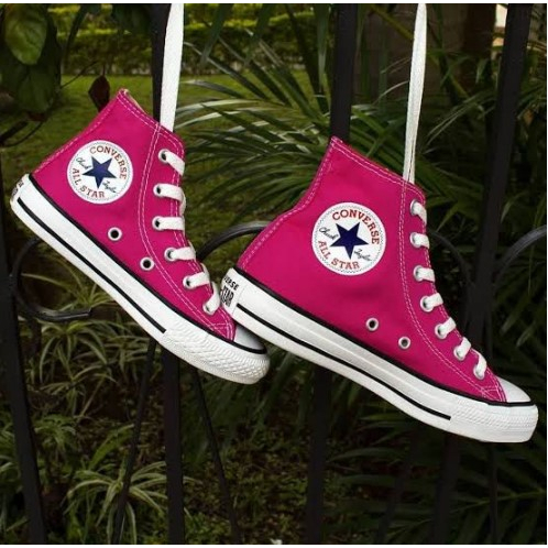 Tênis Converse All Star Cano Alto - Rosa Pink - Chuck Taylor - Botinha -  Rock Star