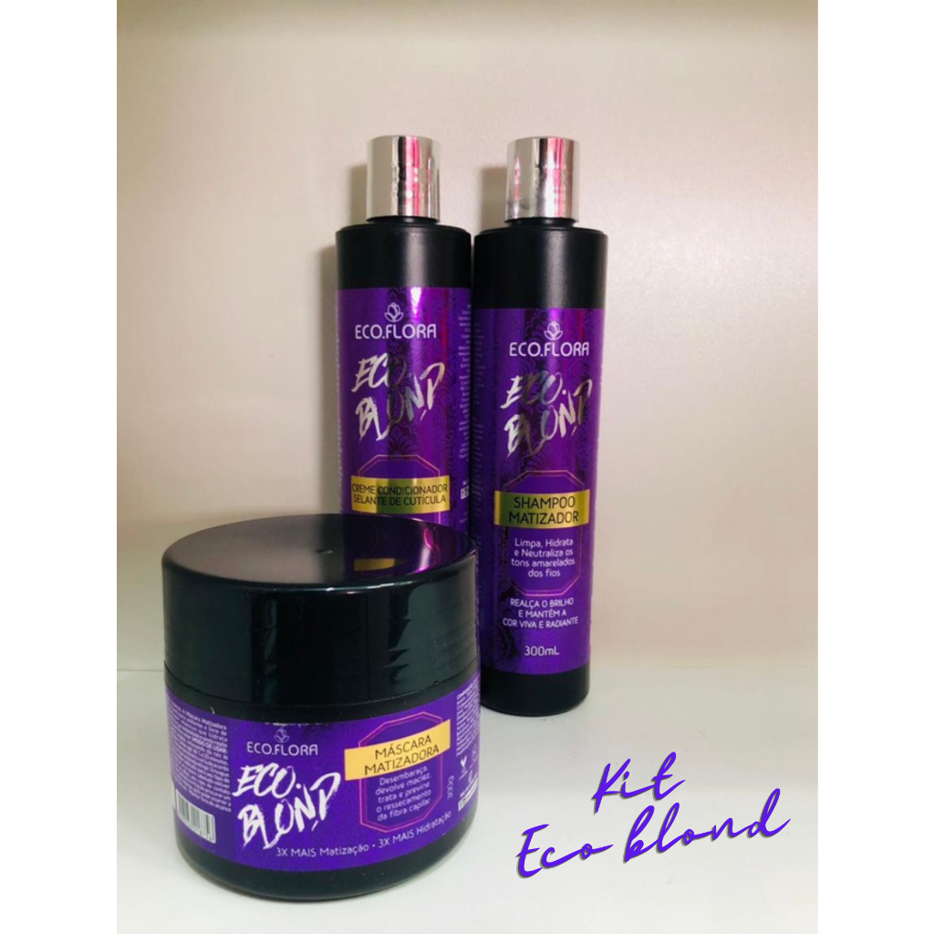 Kit matizador - Eco Blond - Ecoflora | Shopee Brasil
