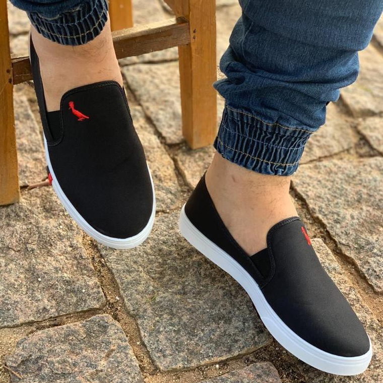 Tênis Reserva Iate Slip On Masculino Casual Lona Sapatenis Calce Fácil - Promoção