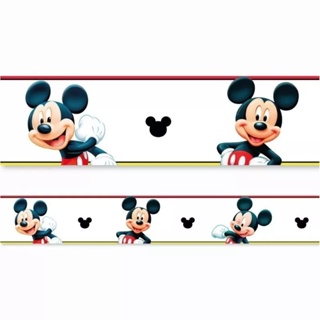 kit 4 faixas Decorativas adesiva infantil Mickey Mouse