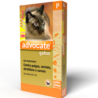 Advocate Antipulgas Para Gatos Até 4 Kg Combo 3 Pipetas
