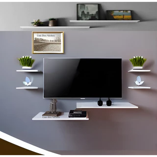 Rack Suspenso Para TV Quartos e salas com 6 Prateleiras Para Tv de 60 50 42 e 32 Polegadas