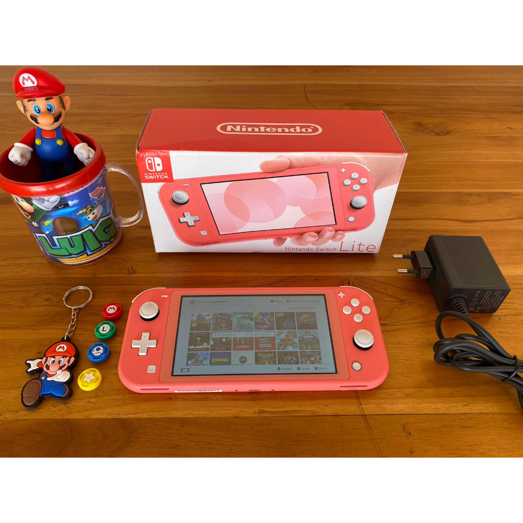 Nintendo Switch Lite Desbloqueado Coral - Faz a Boa!