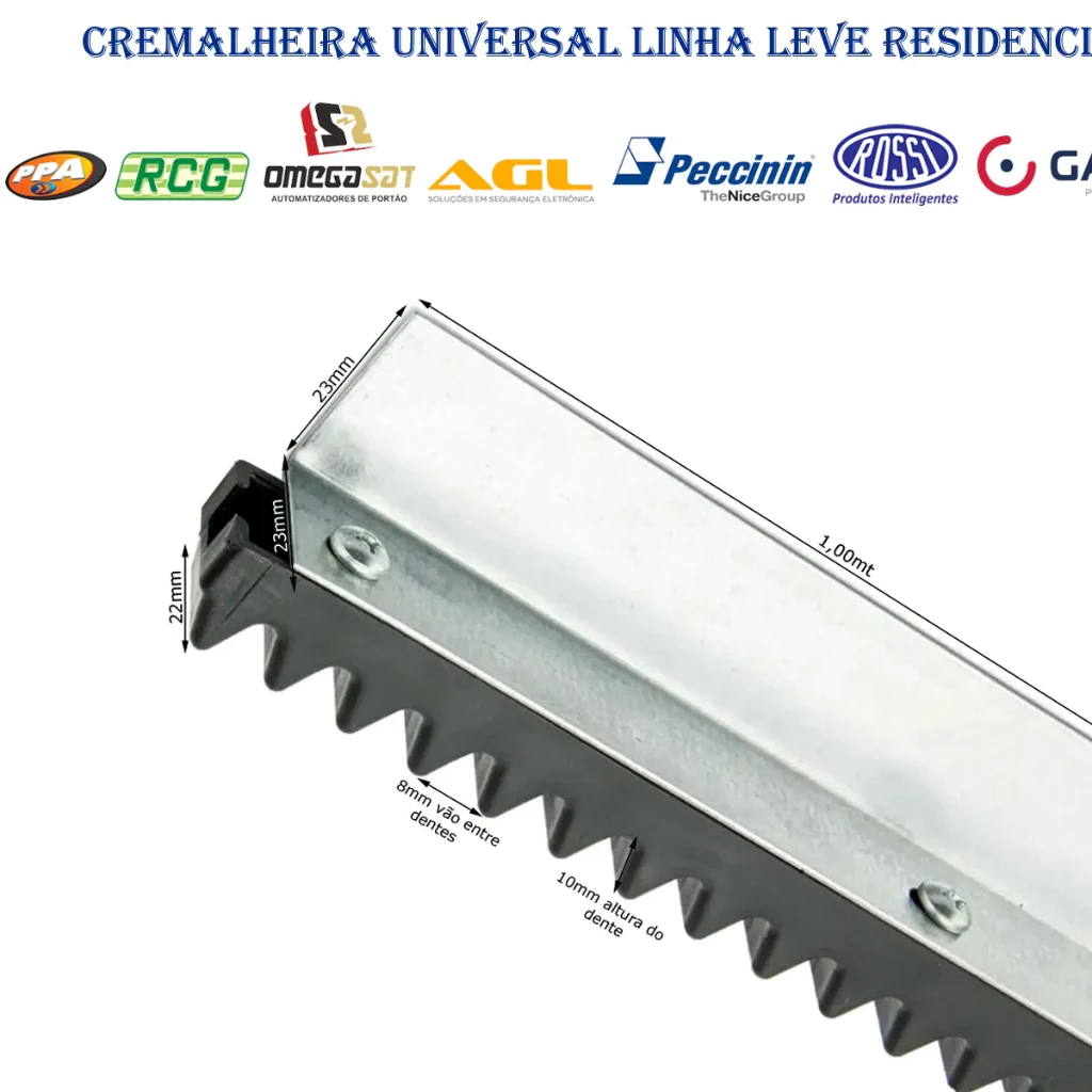 4mts Cremalheira Para Motor Portão Todas Marcas Garen Ppa