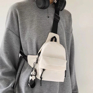 Mini Bolsa Feminina Masculino Pochete Minimalista Bolsa Peitoral
