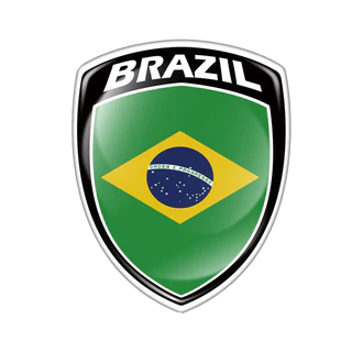 Kit 02 Adesivos Automotivos 3D resinado Emblema Bandeira do Brasil