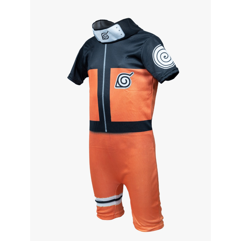 Short Runner Infantil em Moletinho com Estampa da Nuvem Akatsuki