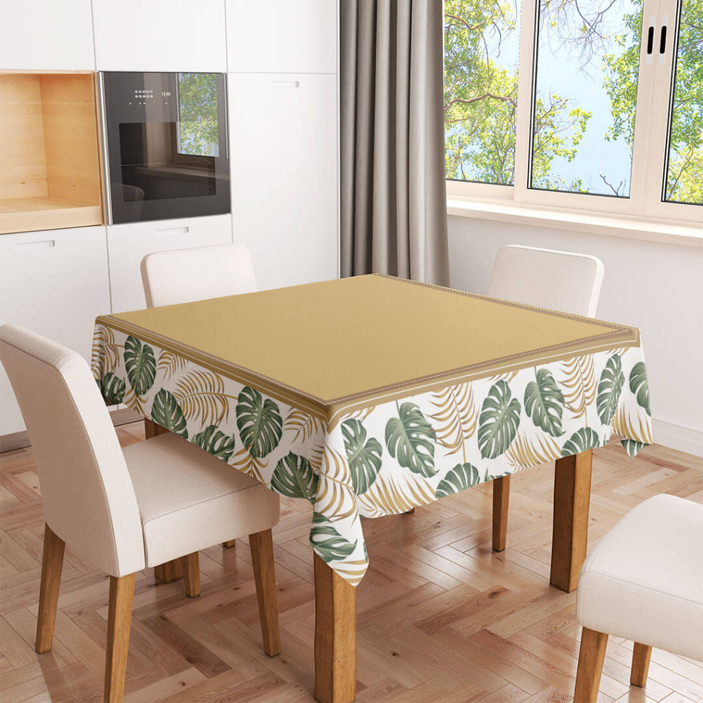 Toalha de Mesa Quadrada 4 Lugares Folhagem Folhas DcoreAqui ENVIO RÁPIDO!!