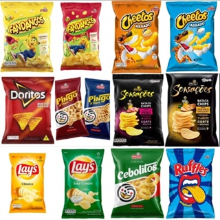 Cheetos, cebolitos, fandangos sortido kit com 10