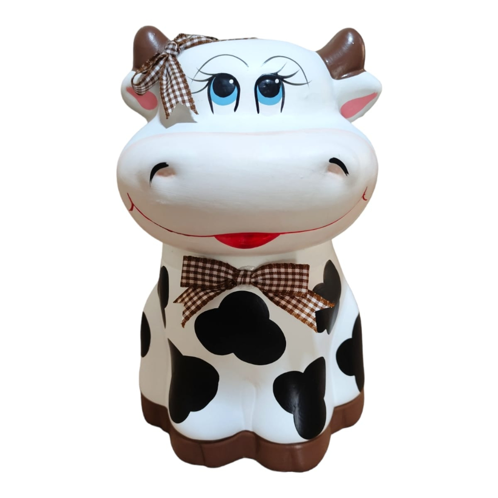 Bomboniere Vaca Grande de Ceramica Vaquinha Porta Bombom