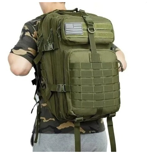 Mochila Assault Militar 50L Tática Impermeável Camping Free Fire Pubg