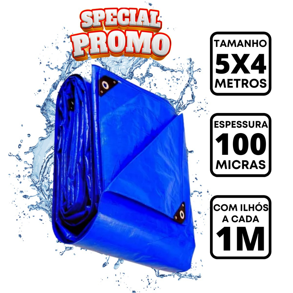 Lona Plastica Cobertura Impermeavel Azul X M Starfer Shopee Brasil