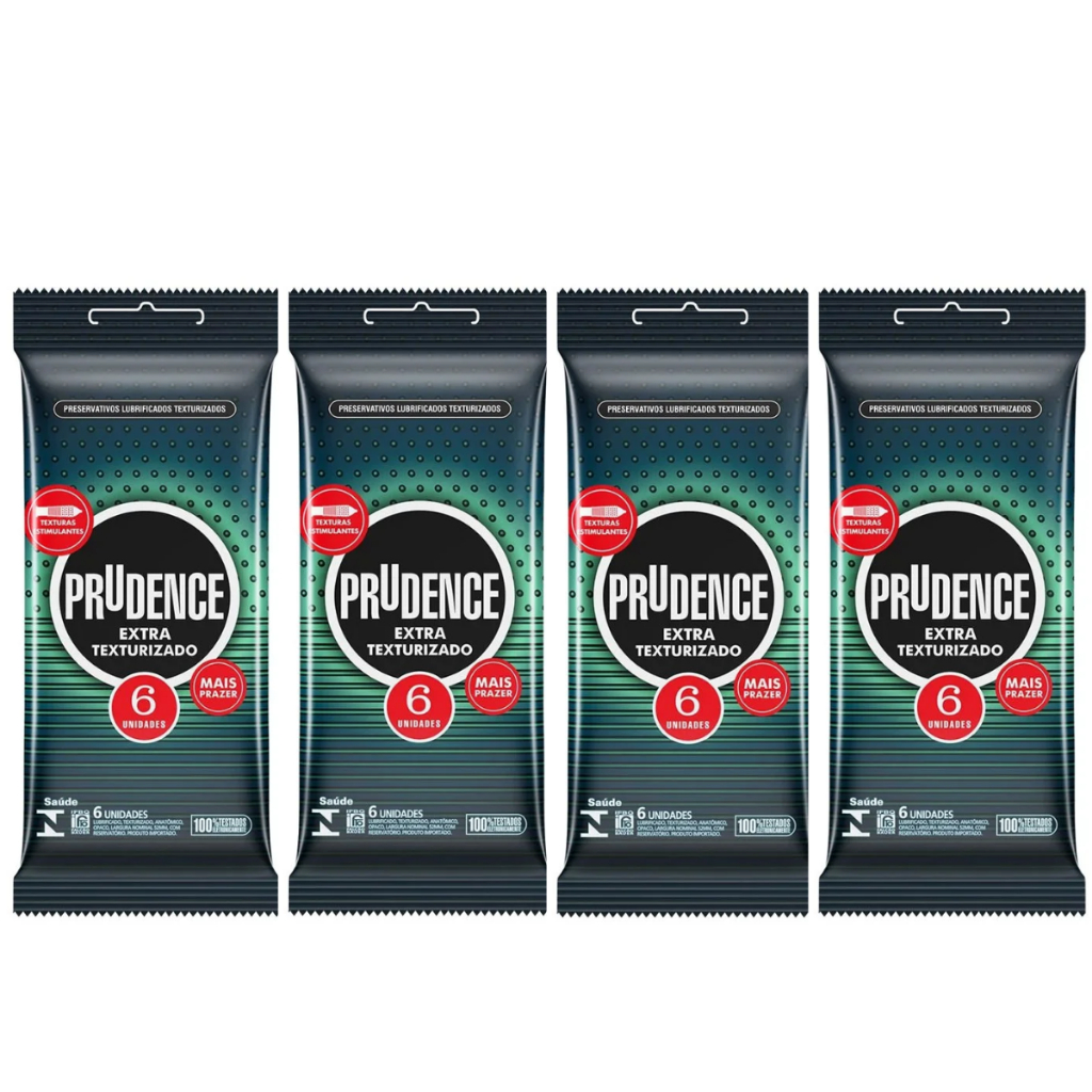Preservativo Extra Texturizado Prudence 24 Und KIT 4