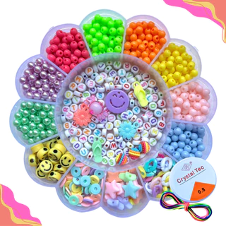 Kit Miçangas Infantil1850 Peças Montar Biju Pulseiras Colar