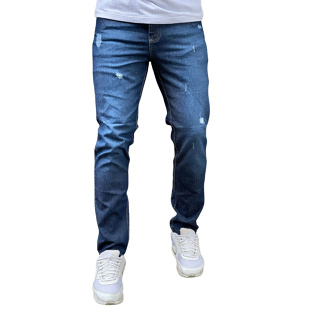 Calça Jeans Masculina Power Flash Linha Premium Lavagem Média Com Puídos